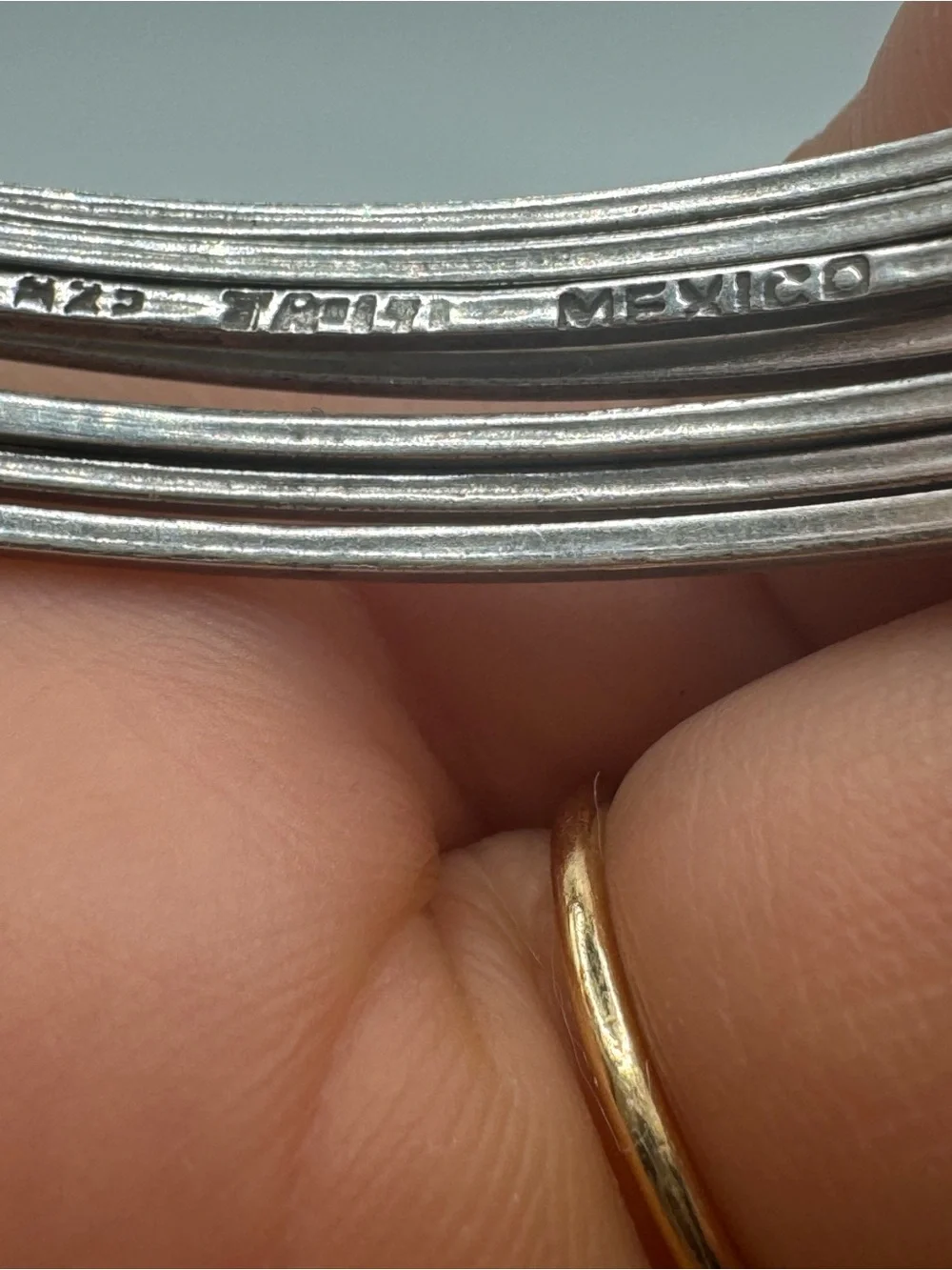 Vintage Taxco 925 Silver Multi Band Bangle Bracelet